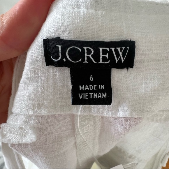 J. Crew Seaside cargo short in linen-TENCEL™ lyocell blend in white size 6 NWT - Picture 8 of 9